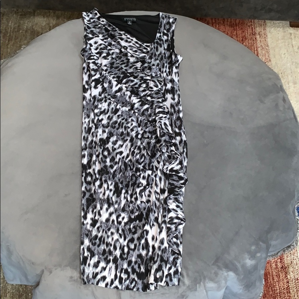 Women’s black and white leopard dress